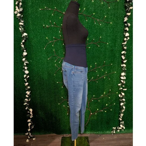 Blue Savvy Full Panel Maternity Skinny Jeans, Size L, Excellent Used Condition! - Picture 3 of 5
